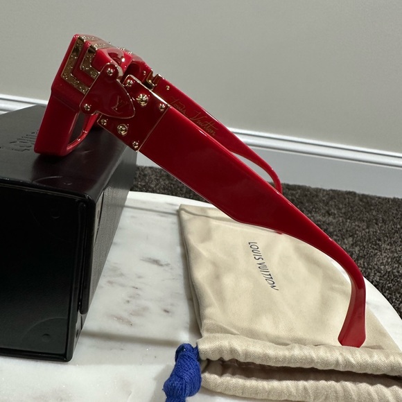 Louis Vuitton x Virgil Abloh Red 1.1 Millionaires Sunglasses - Picture 3 of 12
